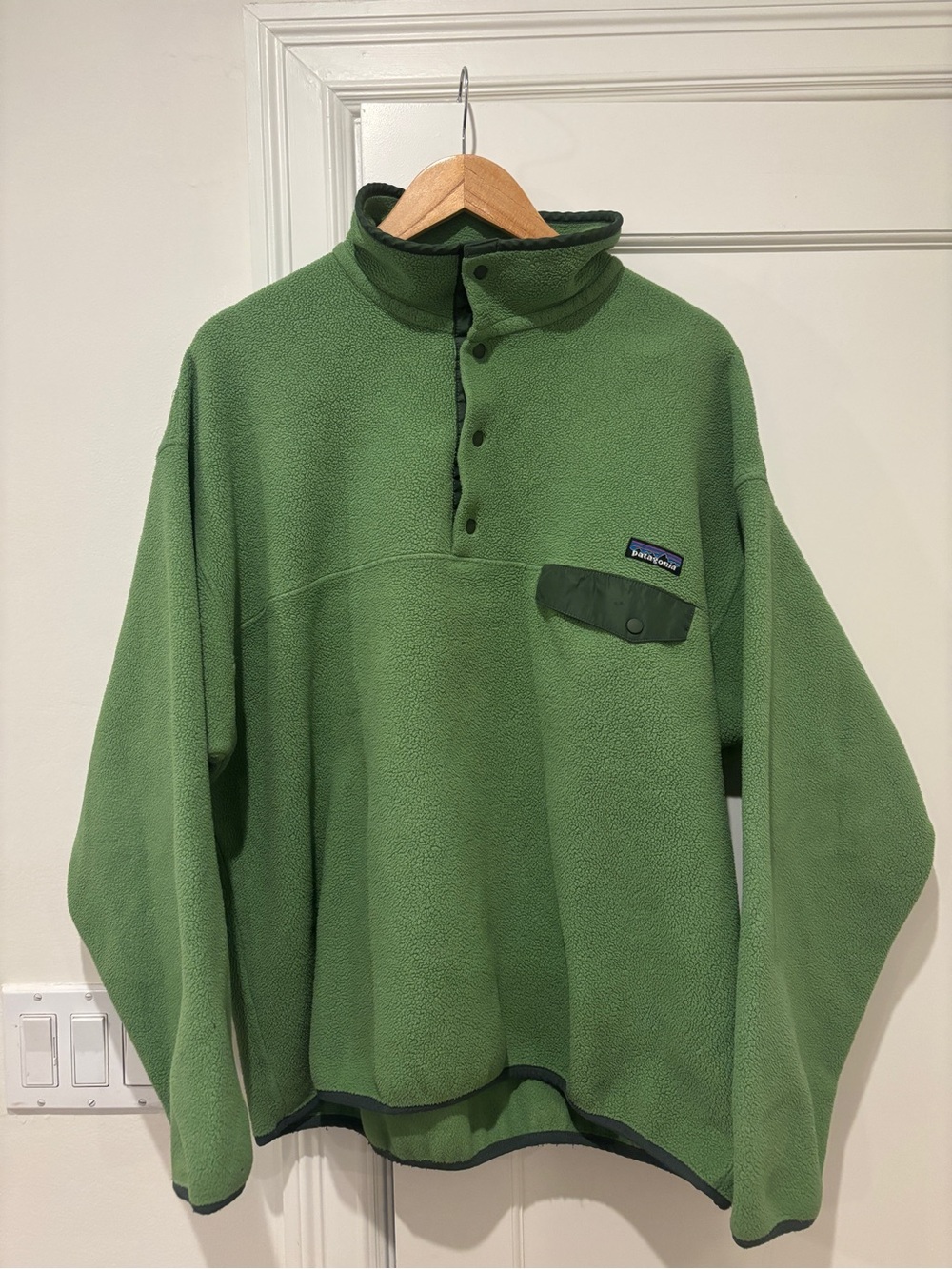 Rare Patagonia Men’s Green Snap-T Fleece Pullover